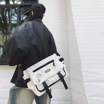 Мужская сумка-мессенджер, женская сумка-мессенджер большой вместимости, сумка через плечо для студентов и студентов бежевый