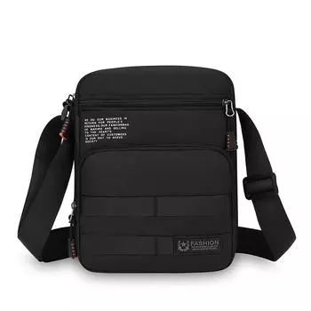 Мужская сумка многоотделенческая наплечная сумка деловая легкая сумка дорожная сумка через плечо чёрный