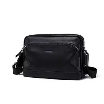Мужская сумка на одно плечо, диагональная сумка через плечо, многофункциональная практичная кожаная сумка через плечо из мягкой кожи, деловой верхний слой из воловьей кожи
