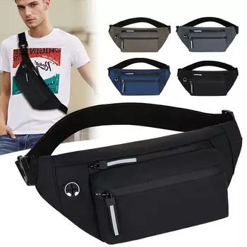 Мужская сумка на пояс для бега с регулируемым ремнем, сумка для мобильного телефона для фитнеса, износостойкая сумка-пояс для марафона, для занятий спортом на открытом воздухе, для бега, трусцой, поясная сумка чёрный