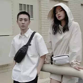 Мужская сумка на пояс для мобильного телефона, модная повседневная мужская сумка на пояс для занятий спортом на открытом воздухе, модная крутая сумка через плечо, сумка на плечо чёрный