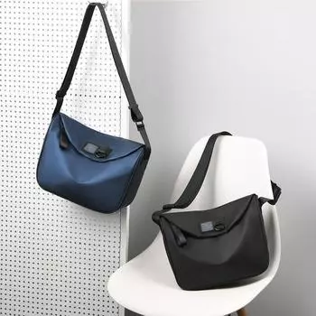 Мужская сумка, однотонная сумка через плечо большой емкости, водонепроницаемая легкая сумка через плечо синий