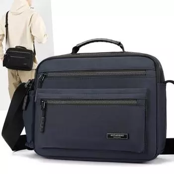 Мужская сумка с несколькими отделениями, сумка через плечо, многофункциональная сумка чёрный