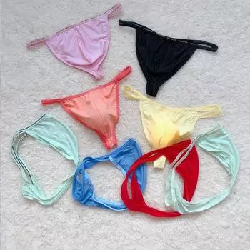 Мужская сумка с низкой талией, нижнее белье, стринги, сексуальные тонкие трусики, дышащее удобное нижнее белье M