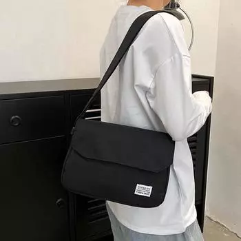 Мужская сумка сумка-мессенджер сумка через плечо горизонтальная сумка чехол женская сумка корейская версия простая сумка через плечо с напечатанным логотипом красный