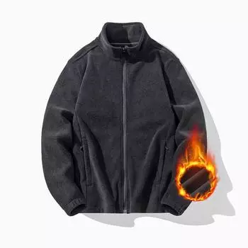 Мужская свободная флисовая куртка, кардиган, толстовка, повседневная толстая флисовая куртка 8XL