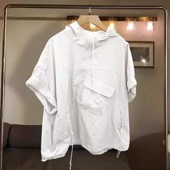 Мужская свободная футболка большого размера с коротким рукавом, большого размера, спортивная, с капюшоном, с коротким рукавом 3XL