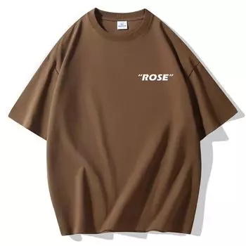 Мужская свободная футболка Rose с короткими рукавами, 100% хлопок, повседневная футболка, размер S-5XL 4XL