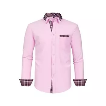 Мужская свободная классическая рубашка с лацканами и несколькими карманами, промышленная рабочая рубашка-топ M