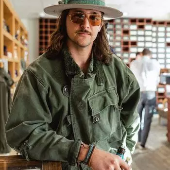 Мужская свободная куртка в стиле ретро для байкеров, молодежная однобортная куртка с прямым подолом 2XL зелёный