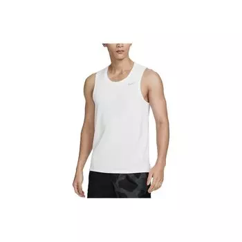 Мужская свободная майка с круглым вырезом Nike Dri-FIT Miler Solid Logo, белая DV9322-100 XXL