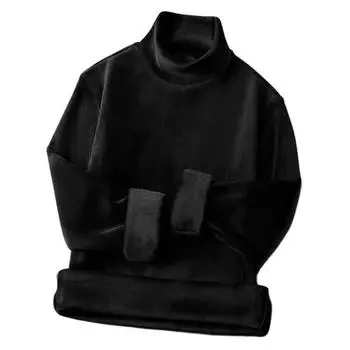 Мужская свободная повседневная толстовка-пуловер, зимняя утолщенная теплая толстовка большого размера с высоким воротом и длинным рукавом 4XL