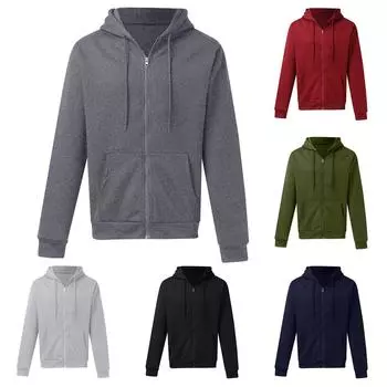 Мужская свободная повседневная толстовка с капюшоном Мужская однотонная свободная повседневная толстовка L чёрный