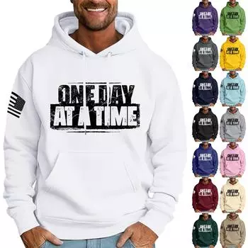 Мужская свободная толстовка с капюшоном и принтом флага, мужская повседневная модная спортивная толстовка XXXXL