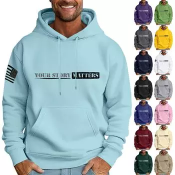 Мужская свободная толстовка с капюшоном и принтом флага, мужская повседневная модная спортивная толстовка XXXXXL хаки