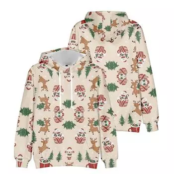 Мужская свободная толстовка с капюшоном с принтом, мужская повседневная модная спортивная толстовка L армия зеленый