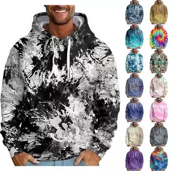 Мужская свободная толстовка с капюшоном с принтом, мужская повседневная модная спортивная толстовка XXXXXXL