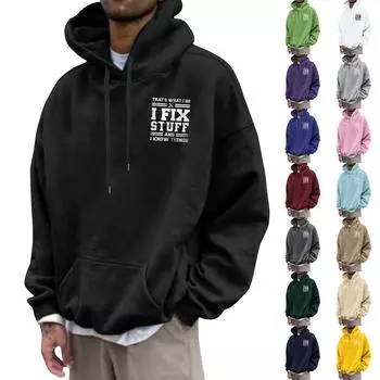 Мужская свободная толстовка с капюшоном с принтом, мужская повседневная модная спортивная толстовка XL
