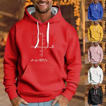 Мужская свободная толстовка с капюшоном с принтом, мужская повседневная модная спортивная толстовка L чёрный