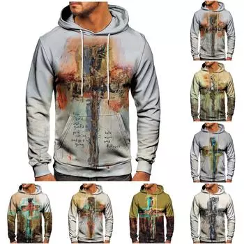 Мужская свободная толстовка с капюшоном с принтом, мужская повседневная модная спортивная толстовка XXXXXL чёрный