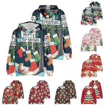 Мужская свободная толстовка с капюшоном с принтом, мужская повседневная модная спортивная толстовка L темно-зеленого