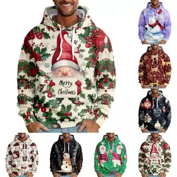 Мужская свободная толстовка с капюшоном с принтом, мужская повседневная модная спортивная толстовка XXXXL золотой