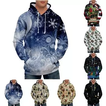 Мужская свободная толстовка с капюшоном с принтом, мужская повседневная модная спортивная толстовка L армия зеленый