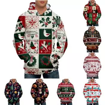 Мужская свободная толстовка с капюшоном с принтом, мужская повседневная модная спортивная толстовка L армия зеленый