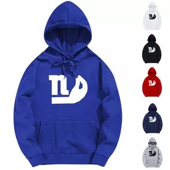 Мужская свободная толстовка с капюшоном с принтом, мужская повседневная модная спортивная толстовка L чёрный