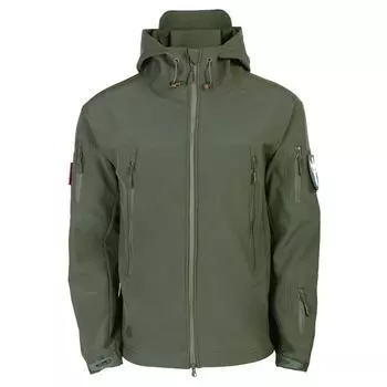 Мужская тактическая армейская куртка, свободная с капюшоном, зима-осень, термофлисовая велосипедная куртка, велосипедная дорожная велосипедная одежда, ветрозащитная, водонепроницаемая, больших размеров S зелёный
