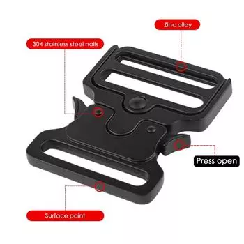 Мужская тактическая лямка, аксессуары для ремня 50/52 мм, нейлоновая цинковая металлическая быстросъемная пряжка для тренировок по бою на открытом воздухе, тактическая пряжка для ремня