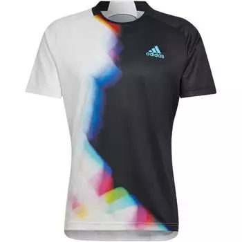 Мужская теннисная футболка с цветными блоками и логотипом Adidas HT3527 S