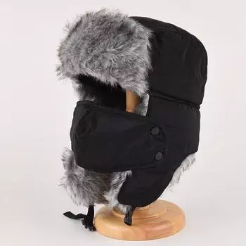 Мужская теплая хлопковая шапка Thunderclap Hat для осени и зимы, детская кепка-маска, плюшевая защита ушей, велосипедная кепка для Европы и США One Size красный