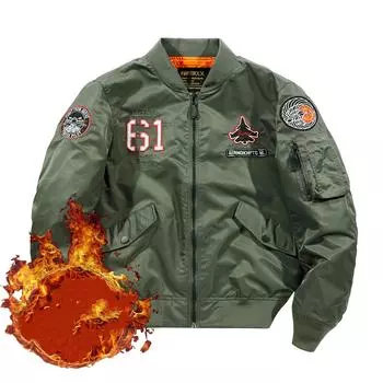 Мужская теплая куртка-пилот, утолщенная зимняя бейсбольная куртка 4XL