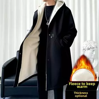 Мужская теплая парка Cozy Up, водонепроницаемая стеганая куртка, длинное зимнее пальто с капюшоном из искусственного меха M чёрный