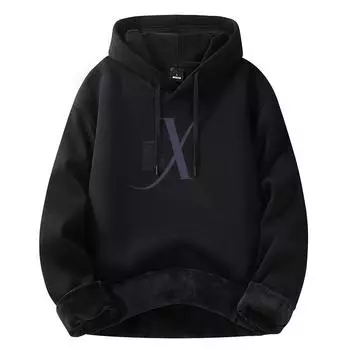 Мужская теплая толстовка с капюшоном, свободная, трендовая, модная, верхняя часть M: recommended 80-55kg