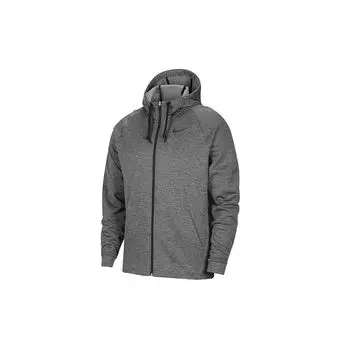 Мужская теплая тренировочная куртка с капюшоном Nike Therma, верхняя одежда темно-серого цвета CV7732-071 S