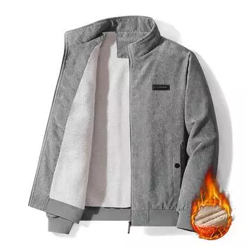 Мужская теплая утепленная куртка на осень и зиму с воротником-стойкой, повседневная куртка для молодежи, теплая куртка, пальто M