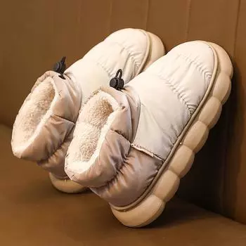 Мужская теплая зимняя хлопчатобумажная обувь. Женские теплые меховые домашние тапочки. Нескользящие плюшевые тапочки из ЭВА. Домашняя обувь для пар на толстой подошве. Шлепанцы. Детские тапочки. 40-41 серый
