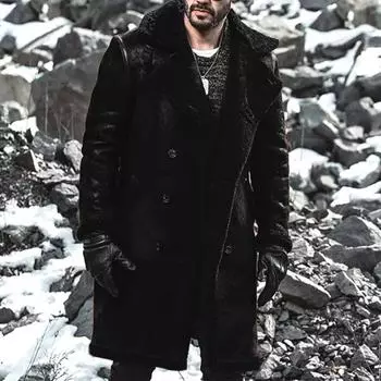 Мужская термокуртка с меховой отделкой S