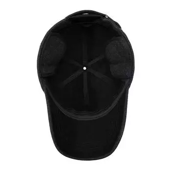 Мужская термозащитная кепка для ушей среднего и пожилого возраста, хлопковая кепка для папы, утепленная кепка, уличное ворсовое толстая бейсболка Adjustable серый