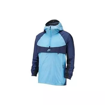 Мужская тканая куртка с капюшоном с полумолнией Nike Colorblock, синяя BV5386-412 XL