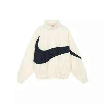 Мужская тканая куртка с логотипом Nike Swoosh с длинным рукавом, кокосовое молоко FB7878-113 XL