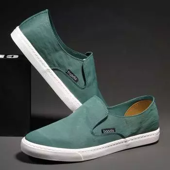 Мужская тканевая обувь, холщовые бахилы с низким вырезом, повседневная обувь для доски, дышащая и легкая мужская обувь 38 белый