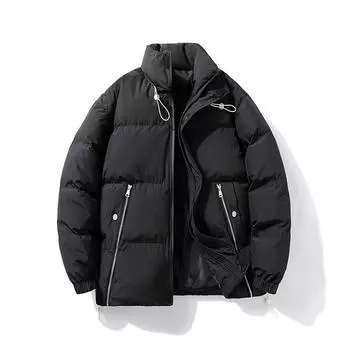 Мужская толстая куртка с хлопковой подкладкой больших размеров 8XL в Европе и США, осенне-зимняя с бархатным воротником-стойкой, куртка с хлопковой подкладкой L хаки