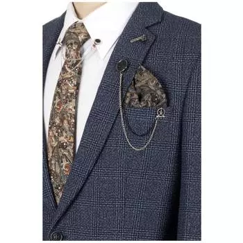 Мужская толстая куртка в клетку с одним разрезом и одной пуговицей DeepSEA 23002323