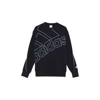 Мужская толстовка Adidas Essentials с принтом логотипа, черная GK9374 XXXS