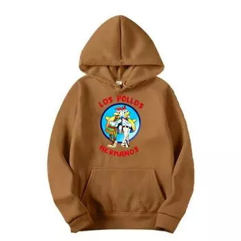 Мужская толстовка Brother Chicken с капюшоном, свободная толстовка с капюшоном и принтом букв S бежевый