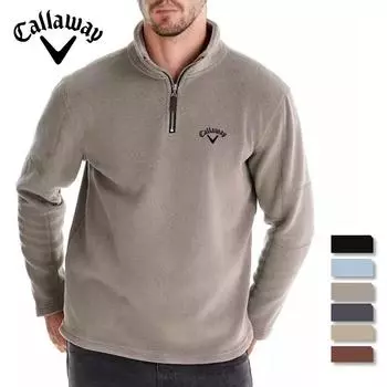 Мужская толстовка Callaway Embroidered Осень-зима, новинка, воротник-стойка, полумолния, длинные рукава, модный повседневный флисовый топ S