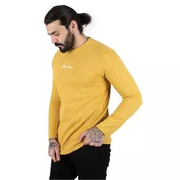 Мужская толстовка DeepSEA в полоску с круглым вырезом и принтом спереди 2303104